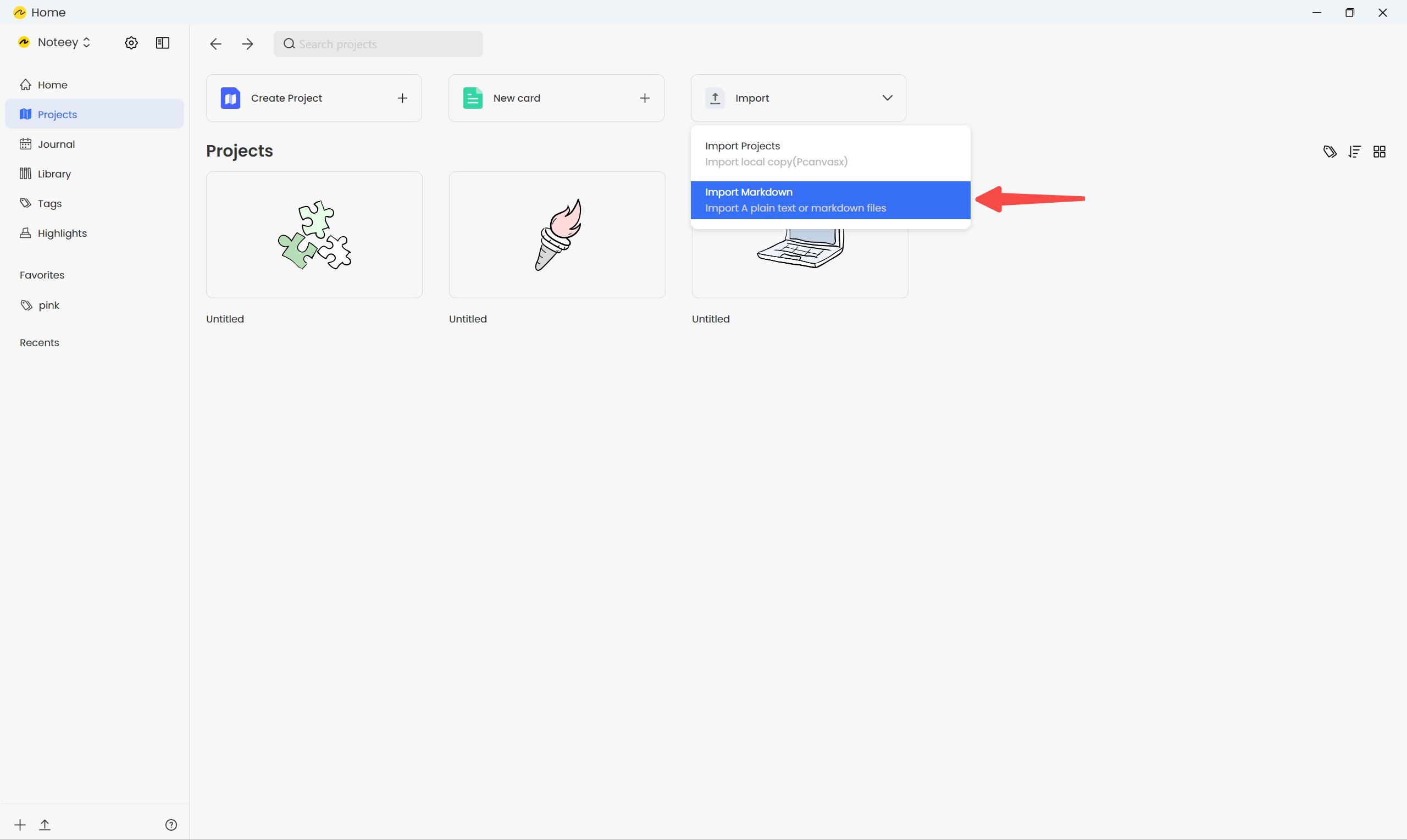 import notes